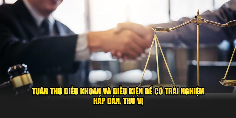 Tuân thủ điều khoản và điều kiện để có trải nghiệm hấp dẫn, thú vị